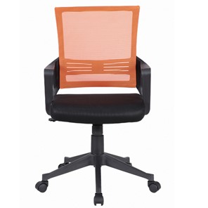 Кресло офисное Brabix Balance MG-320 (с подлокотниками, комбинированное черное/оранжевое) 531832 в Шахтах
