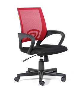Офисное кресло CHAIRMAN 696 black Сетчатый акрил DW69 красный в Каменск-Шахтинском