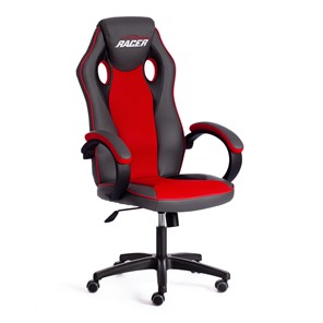 Компьютерное кресло RACER GT new кож/зам/ткань, металлик/красный, арт.13249 в Шахтах