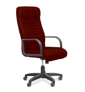 Офисное кресло для руководителя Атлант, ткань TW / бордовая в Таганроге