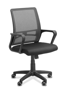 Офисное кресло для сотрудника Акцент, сетка YM/ткань TW / черная/серая в Батайске