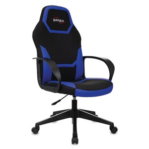 Компьютерное кресло BRABIX "Alpha GM-018", ткань/экокожа, черное/синее, 532638, GM-018_532638 в Шахтах