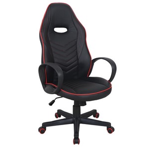 Кресло офисное BRABIX "Flame GM-004", экокожа, черное/красное, 532499 в Шахтах