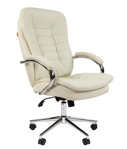 Офисное кресло CHAIRMAN 795 кожа, цвет белый в Таганроге