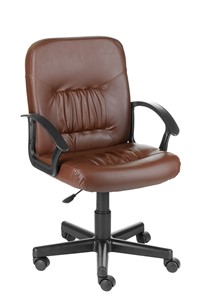 Офисное кресло Чат кожзам коричневый в Батайске