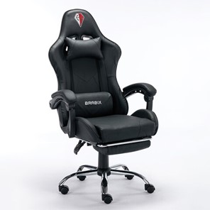 Офисное кресло RABIX "Dexter GM-135", подножка, две подушки, экокожа, черное, 532800 в Таганроге
