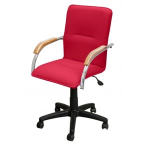 Кресло компьютерное Самба-лифт СРП-034 Люкс красный/бук в Шахтах