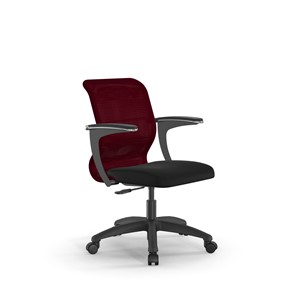 Кресло компьютерное SU-M-4/подл.160/осн.005 бордовый/черный в Шахтах