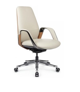 Офисное кресло Napoli-M (YZPN-YR021), Бежевая кожа/Кэмел кожа в Шахтах