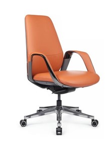 Кресло офисное Napoli-M (YZPN-YR021), Оранжевая кожа/Серая кожа в Шахтах