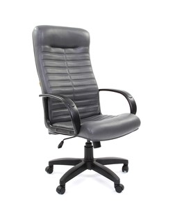 Кресло CHAIRMAN 480 LT, экокожа, цвет серый в Шахтах