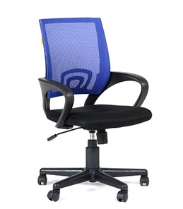 Кресло офисное CHAIRMAN 696 black Сетчатый акрил DW61 синий в Батайске