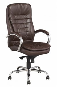 Офисное кресло J 9031-1 экокожа /хром, коричневый в Шахтах