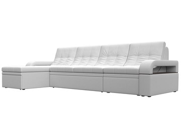 Угловой раскладной диван Лига-035 Лонг, Белый (Экокожа) в Шахтах