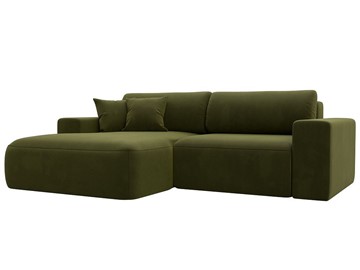 Угловой диван Лига-036 Классик, Зеленый (Микровельвет) в Шахтах