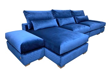 Угловой диван FLURE Home V-10-M ДУ (ПУФ2+Д4+ПС+ПС+ПУФ2), Memory foam в Батайске
