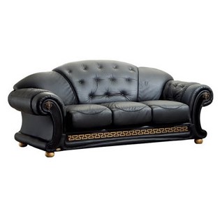 Прямой диван Versace (3-х местный) black в Батайске