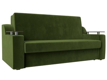 Прямой диван Сенатор Аккордеон 160, Зеленый (Микровельвет) в Шахтах