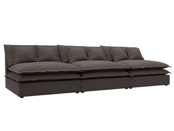 Прямой диван Лига-040 Лонг, Амур коричневый (Рогожка) в Шахтах
