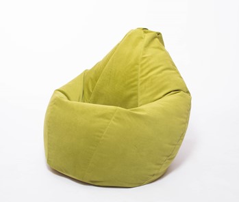 Кресло-мешок Груша малое, велюр однотон, травянное в Новочеркасске