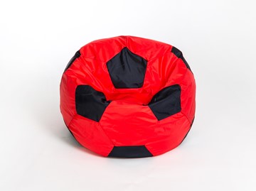 Кресло-мешок Мяч большой, красно-черный в Батайске