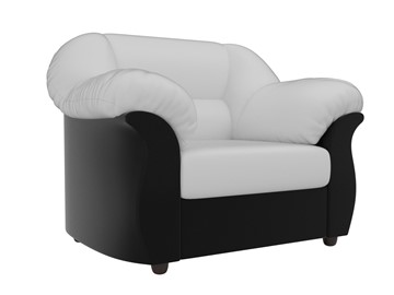 Мягкое кресло Карнелла, Белый/Черный (экокожа) в Шахтах