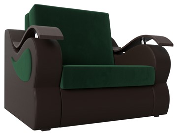 Кресло-кровать Меркурий (60), Зеленый\Коричневый (Велюр\Экокожа) в Батайске