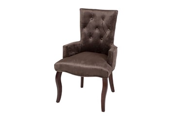 Кресло Виктория (коричневый бархат/темный тон) в Шахтах