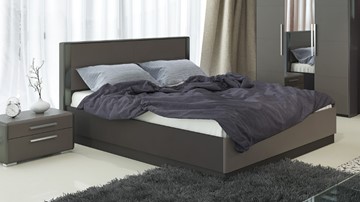 Двуспальная кровать с механизмом Наоми 1600, цвет Фон серый, Джут СМ-208.01.02 в Шахтах