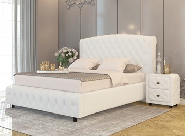 Кровать Salvatore Grand 200x200, Экокожа (Белый) в Батайске