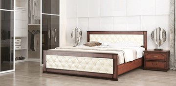 Двуспальная кровать СВ-Стиль Стиль 2, 160х200, кожзам, с основанием в Ростове-на-Дону