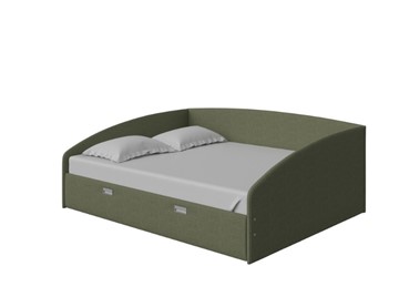 Двуспальная кровать Bono 160х200, Искусственная шерсть (Лама Авокадо) в Таганроге