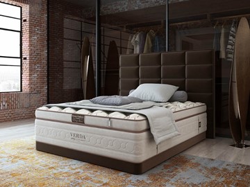 Кровать в спальню Chocolate Compact/Basement 180х200, Микровелюр (Manhattan Лесной каштан) в Ростове-на-Дону