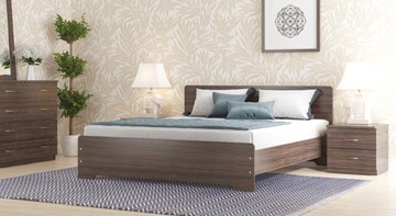 Двуспальная кровать СВ-Стиль Золушка, 160х200 с основанием, венге в Батайске
