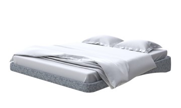 Кровать двуспальная парящая 160х200, Рогожка (Levis 85 Серый) в Батайске