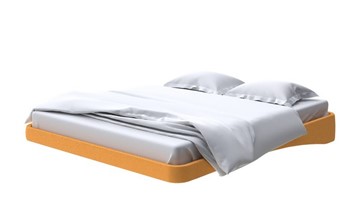 Парящая кровать 2-спальная 180х200, Велюр (Scandi Cotton 18 Шафран) в Шахтах