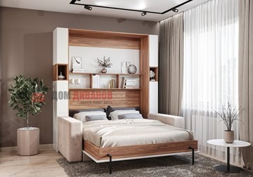 Кровать-шкаф с диваном DetalMaster Добрава, 1400х2000 в Батайске