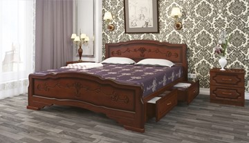 Кровать с выкатными ящиками Карина-6 (Орех) 180х200 в Батайске