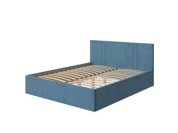 Кровать спальная Helix Plus 140х200, Велюр (Monopoly Прованский синий (792)) в Шахтах