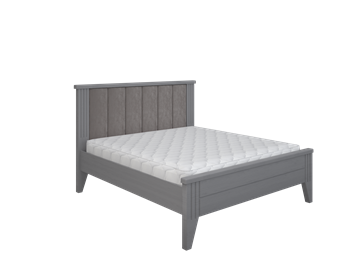 Кровать 1,5-спальная с мягкой спинкой Боринское Верона 1200, Серый в Батайске
