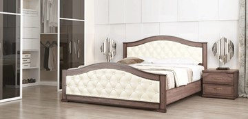 Кровать двуспальная СВ-Стиль Стиль 1, 160х200, кожзам, с основанием в Батайске