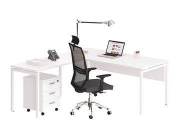 Набор мебели в офис А4 (металлокаркас DUE) белый премиум / металлокаркас белый в Шахтах