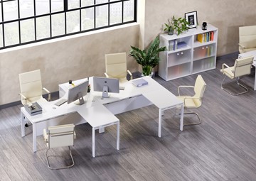 Комплект офисной мебели Riva Metal System Style (Белый/Белый) в Шахтах
