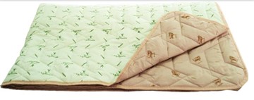 Одеяло «Зима-Лето», ткань: тик, материалы: бамбук/верблюжья шерсть в Шахтах