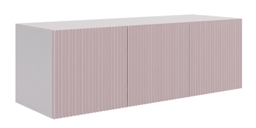 Трехдверная антресоль Зефир 119.01 (белое дерево/пудра розовая (эмаль)) в Таганроге