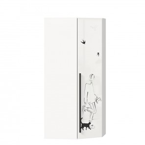 Распашной угловой шкаф Джоли 45 ЛД 535.030, Серый шелк в Шахтах