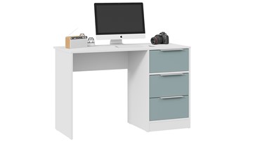 Письменный стол Марли Тип 1 (Белый/Серо-голубой) в Шахтах