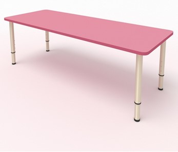 Стол для детей 2-местный  (по одну сторону столешн.) СДО-2 (0-3) розовый (МДФ) в Батайске