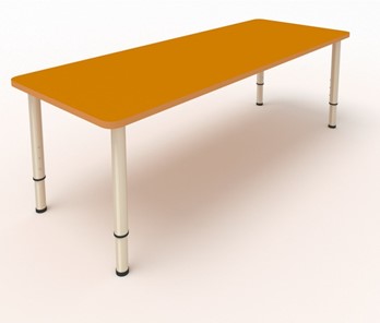 Стол для детей 2-местный  (по одну сторону столешн.) СДО-3 (0-3) оранжевый (МДФ) в Батайске