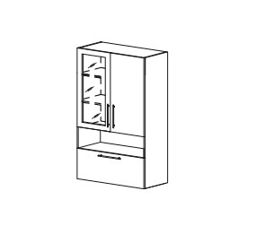 Шкаф кухонный Марибель Мыло, настенный хозяйственный двухдверный 1520*600*350, ШНХ 600*1520 в Таганроге